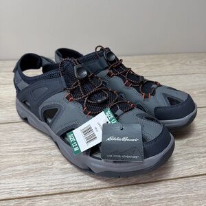 Eddie Bauer Gray Lake Trail Bungee Lace Lightweight Water Sandals Mens Size 12